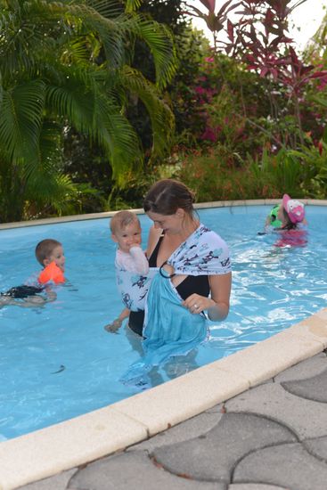 Abstecher in den Pool zur Belohnung - es lebe die Nebensaison