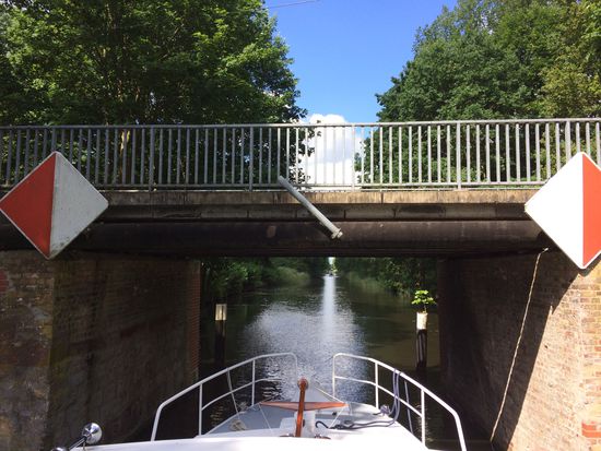 Niedrigste Brücke 3,5m