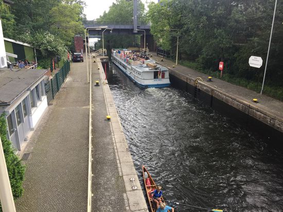 Schleuse Tiergarten mal vom Land aus