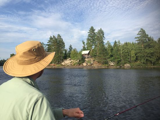 Z.B. Angeln auf dem See