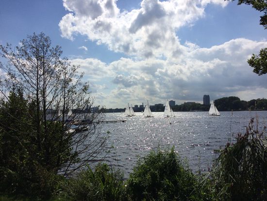 An der Alster in Hamburg