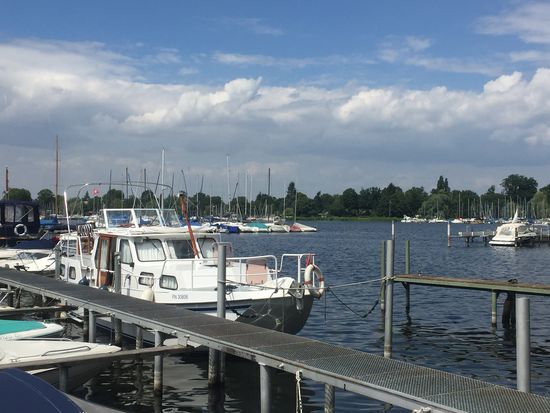 Mein Platz für diese Woche am Steg des Bootssattlers