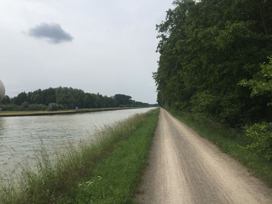 Auf dem Kanaldamm Richtung Münster