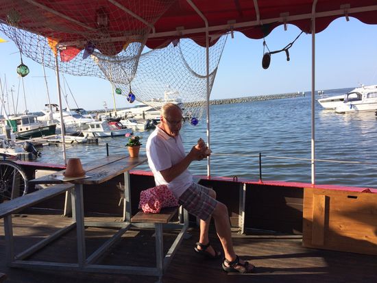 Fischbrötchen auf dem Kutter