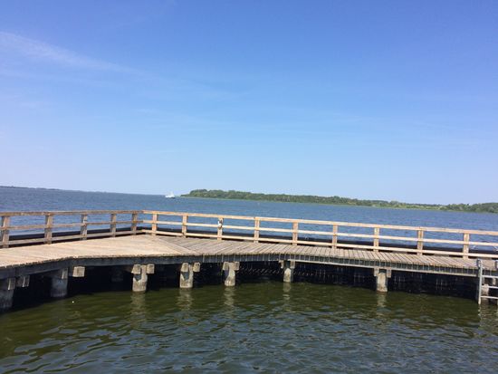 Aber schöner Blick auf den Bodden...