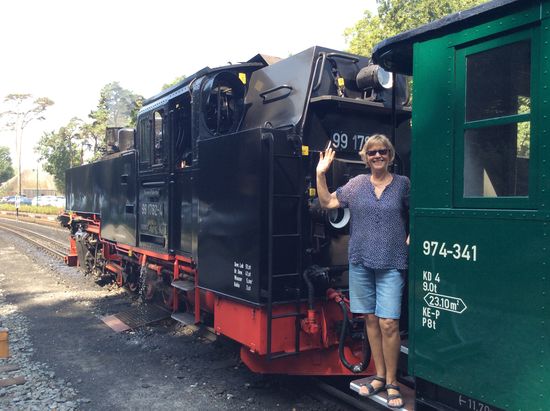 In Göhren: Bild mit Rasendem Roland für den Enkel