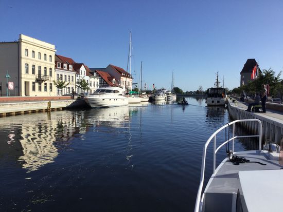 Ueckermünde Stadtanleger am Morgen