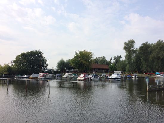 Hafen Oderberg bei der Abfahrt