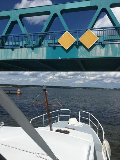 Erste Brücke 5,10m , einfach drunter durch...