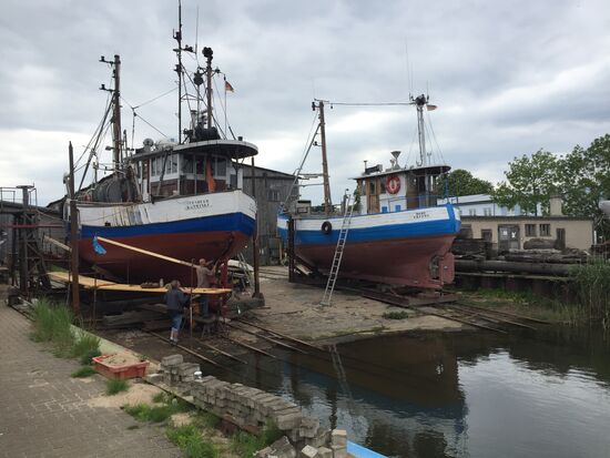 Aktive Werft in Freest