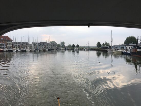 Rückblick auf Karlshagen Hafen um 6:40