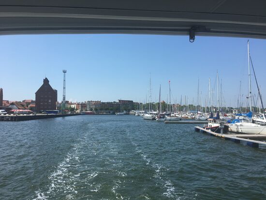 Blick zurück auf Stralsund