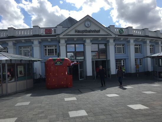 Die alte Bahnhofsfassade