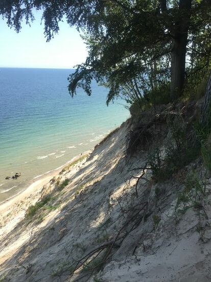 Schwer zu fotographieren, wie tief und steil es runtergeht