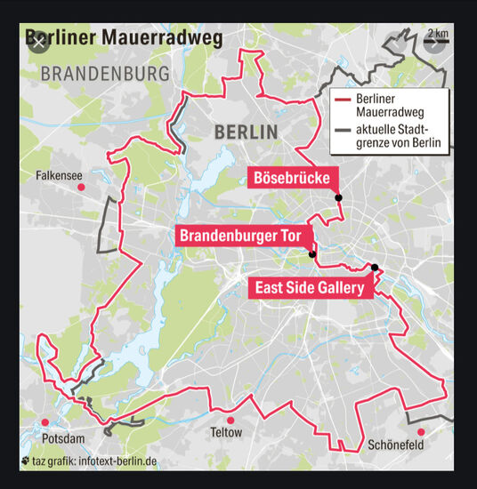 Jetzt haben wir den Mauerweg doch schon an vielen Stellen getroffen: auf dem Weg nach Henningsdorf und heute wieder