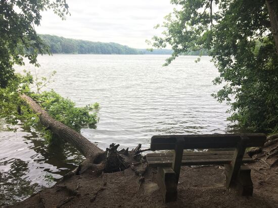 Erster Blick auf den Drüsensee