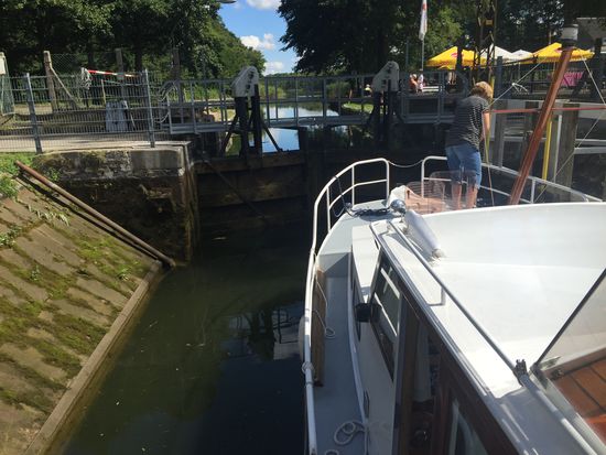 In der Schrägwandschleuse Kannenberg