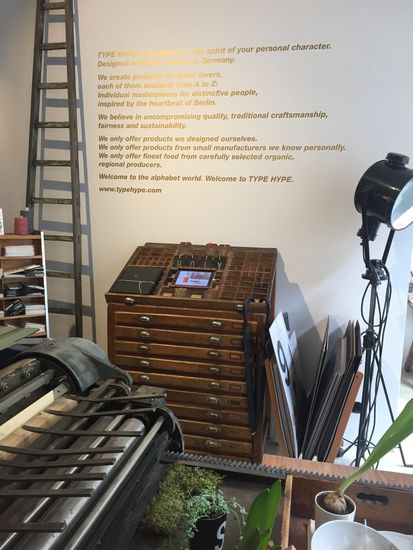 Type hype Laden mit Lokal