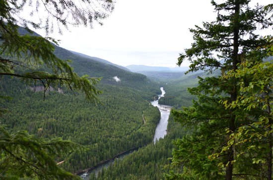 wunderschöne Aussicht auf das Clearwater Valley, der erste Hauch vom "Bilderbuch" Kanada