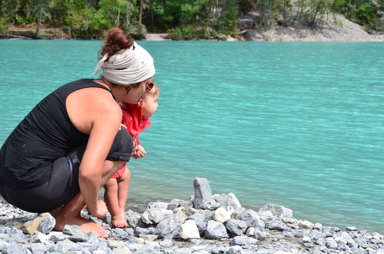 Elisa wollte baden gehen aber etwa 12C waren ihr dann doch zu kalt 