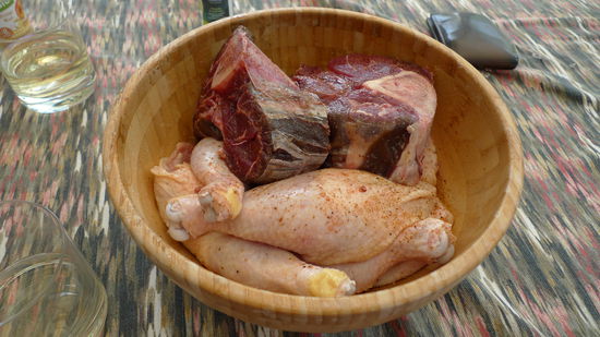 BBQ mit Bison &amp; Chicken