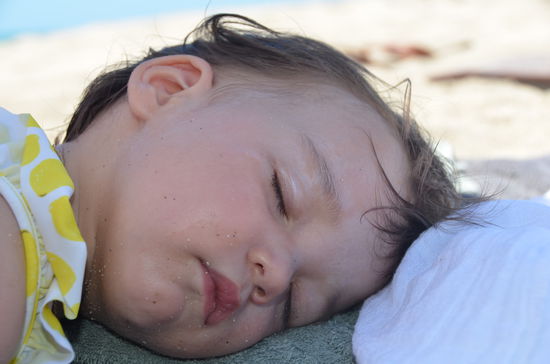 beim Mittagsschlaf am Strand