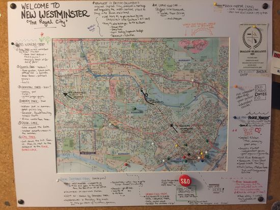 Zur Orientierung eine selbstgemalte Landkarte von unseren Gastgebern