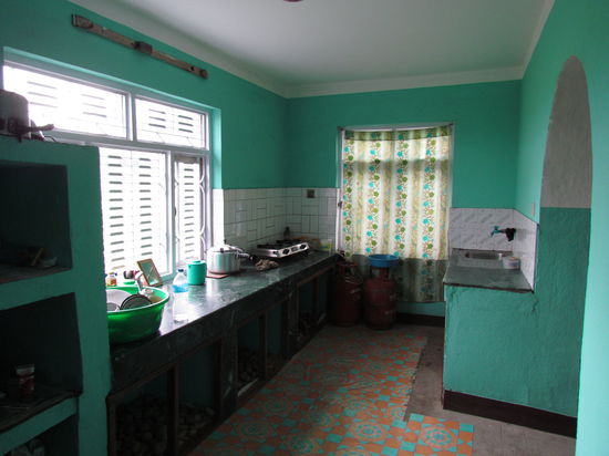 Die Küche ist zum Glück recht groß