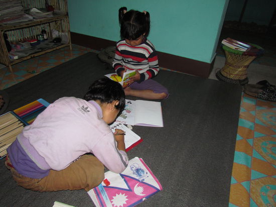 hier wird gelernt und in mein Reisetagebuch gezeichnet