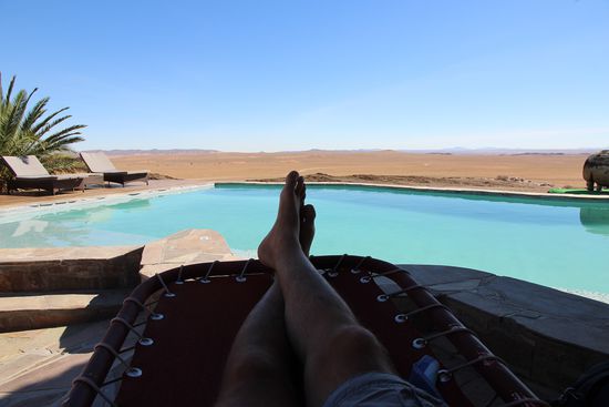 ... und die Füße werden hoch gelegt. 