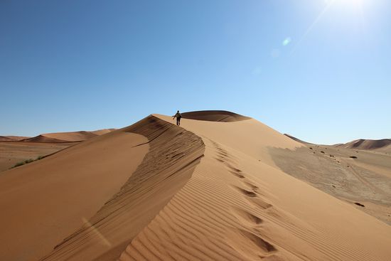 ...so muss Dünenwandern aussehen...auf "Big Mama" machen wir die ersten Spuren 
