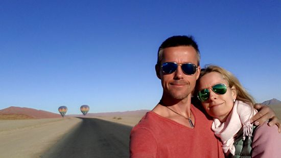 Wenn man schon selber nicht damit fliegt, wenigstens ein Bild mit den bunten Ballons...