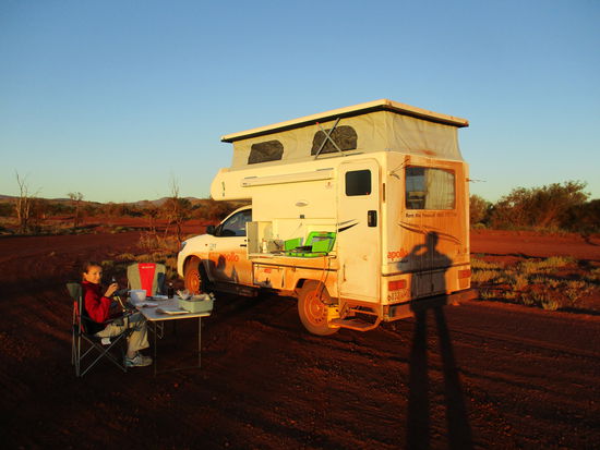 Dinner @ Irgendwo im Nirgendwo  Just us and the outback!