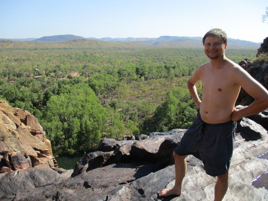 On top of Gunlom Falls...