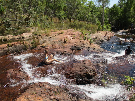... und rutschen beim Buley Rockhole! Was n Spaß 
