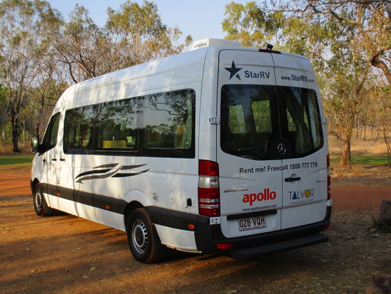 Unser neuer Camper von hinten...