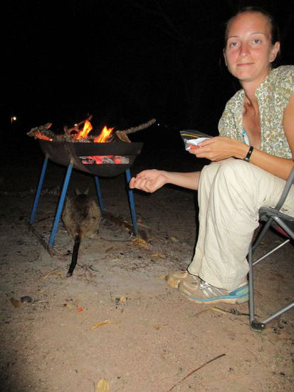 ... und schließlich einfach abgehauen unter das warme Feuer 