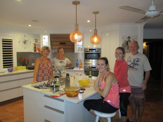 Alle waren glücklich nach dem Wienerschnitzel...