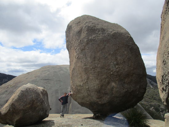 Granite Boulders knapp unter dem Gipfel