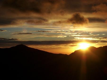 Sonnenuntergang auf dem Gipfel(4000m)