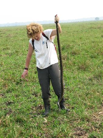 Tom mit der ersten Anaconda