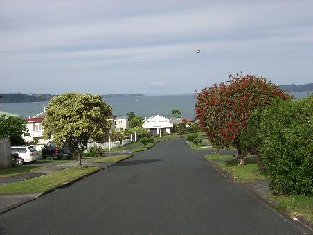 Snells Beach - in dieser Strasse wohnte ich