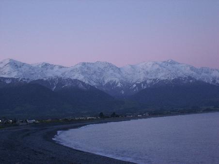 Die Kaikora Range am Abend