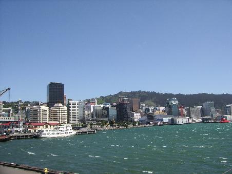 Wellington bei der Abfahrt