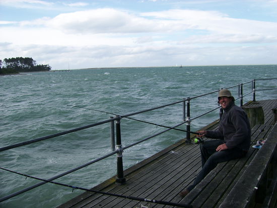 Das erste Mal fischen (Kelvin lacht noch)