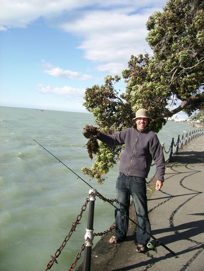 Das 2. Mal fischen, dieses Mal wenigesten einen Stein