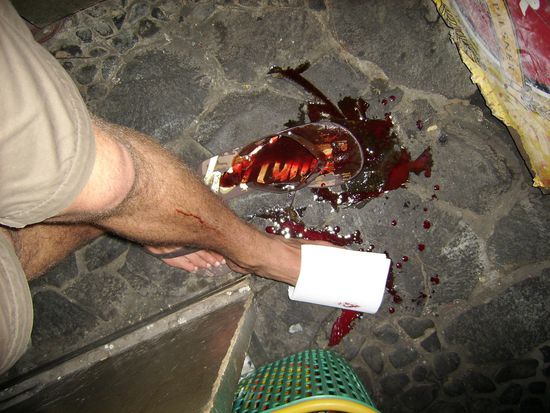 mein Fuss in der Bar