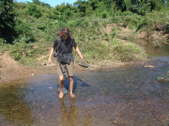 Eine der vielen Bachdurchquerungen