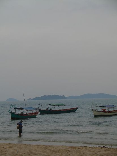 Fischer in der Daemmerung