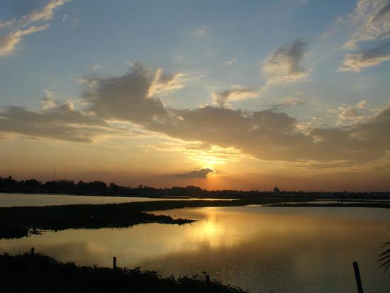 Der letzte Abend am liebgewonnen Seeufer in Phnom Penh